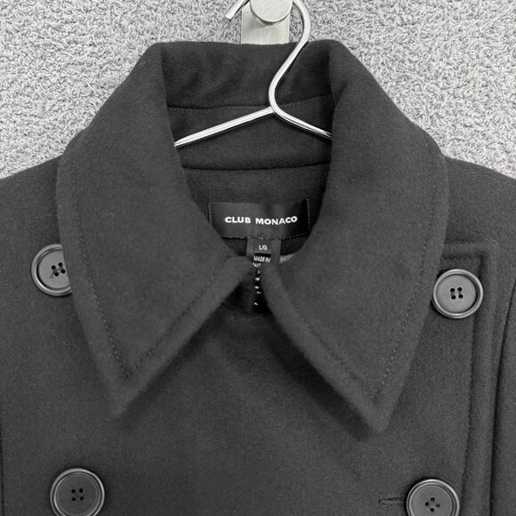 Club Monaco Cinched Waist Insulated Long Wool Coat - Picture 6 of 8